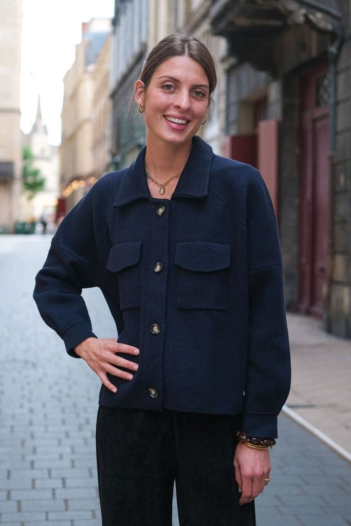 Gilet Camelia, couleur marine, marque Orfeo