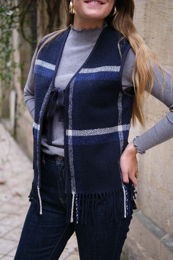 Gilet Ihfonzia, couleur marine, marque Ichi