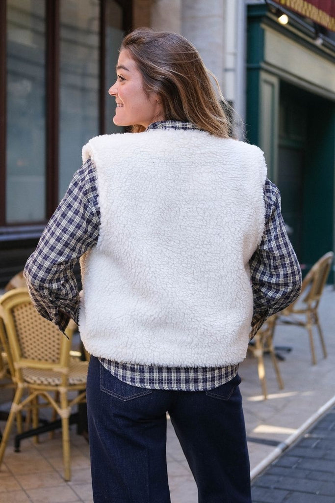 Gilet Léon, couleur écru, marque Marie Ile de Ré