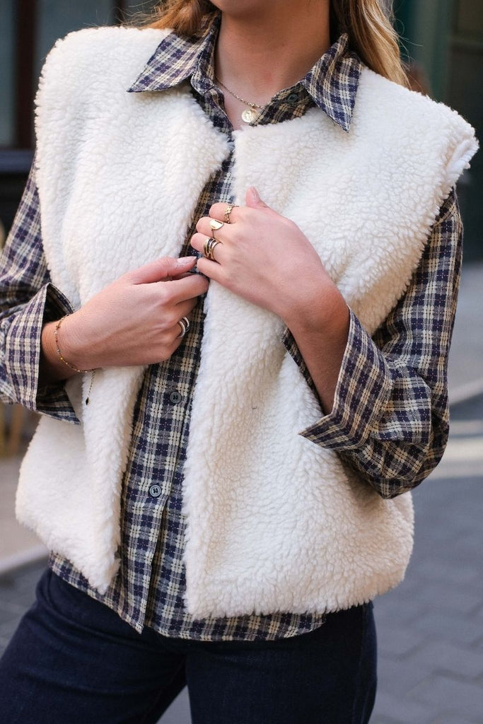 Gilet Léon, couleur écru, marque Marie Ile de Ré