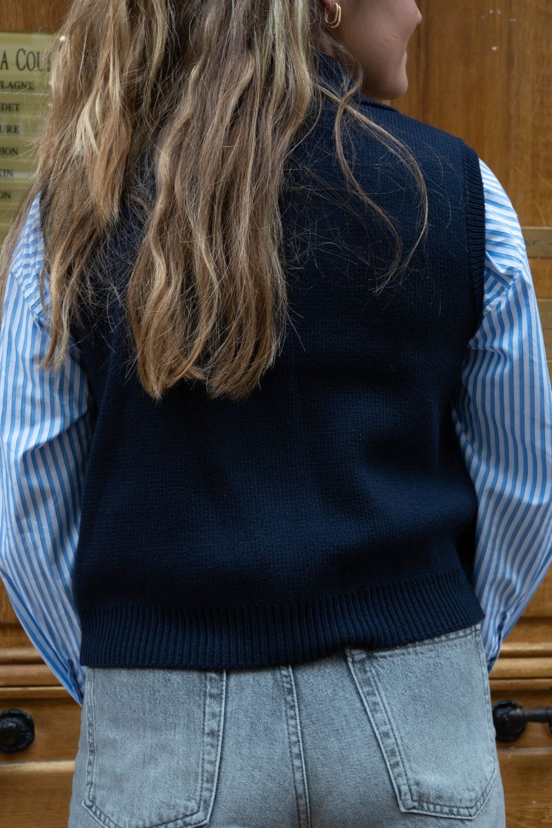 Gilet Visibella, couleur marine, marque Vila