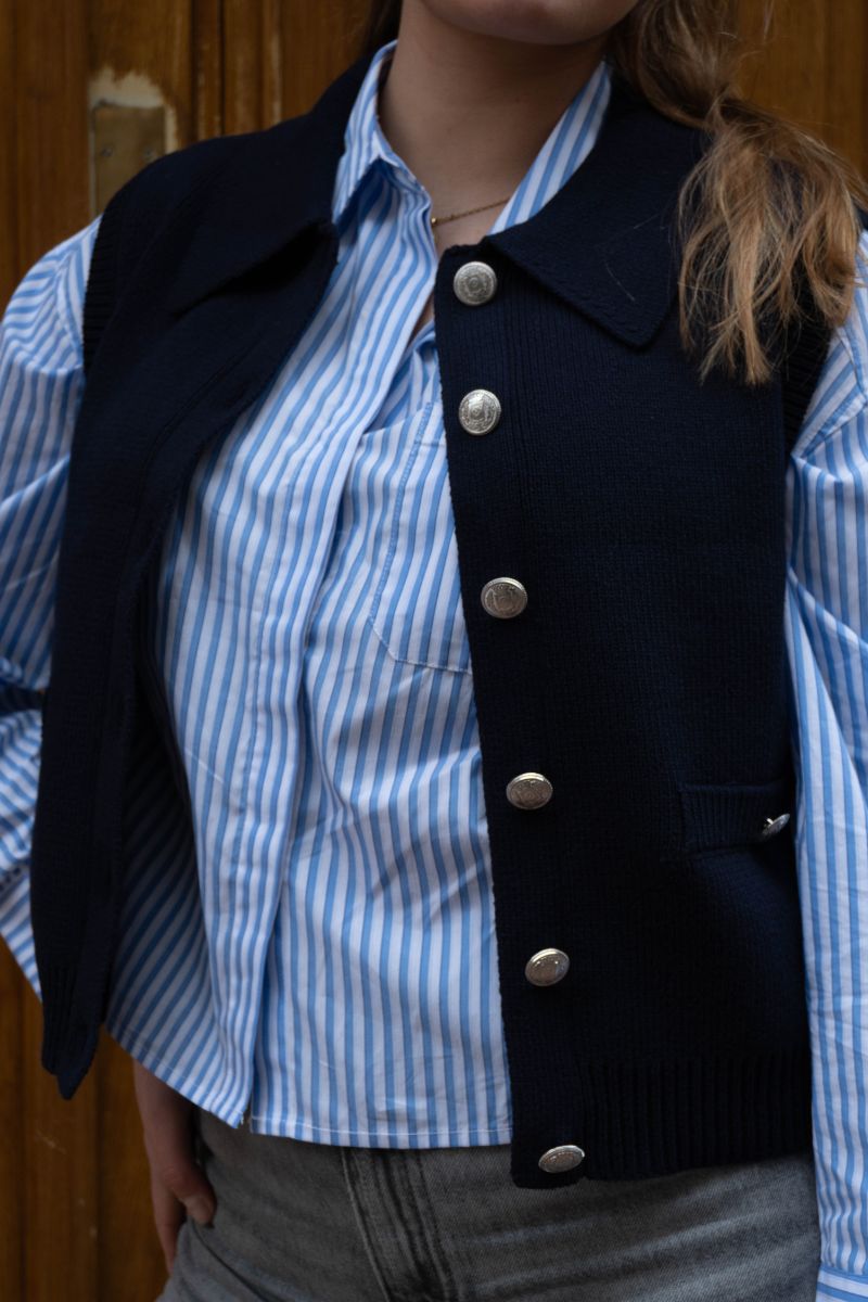 Gilet Visibella, couleur marine, marque Vila
