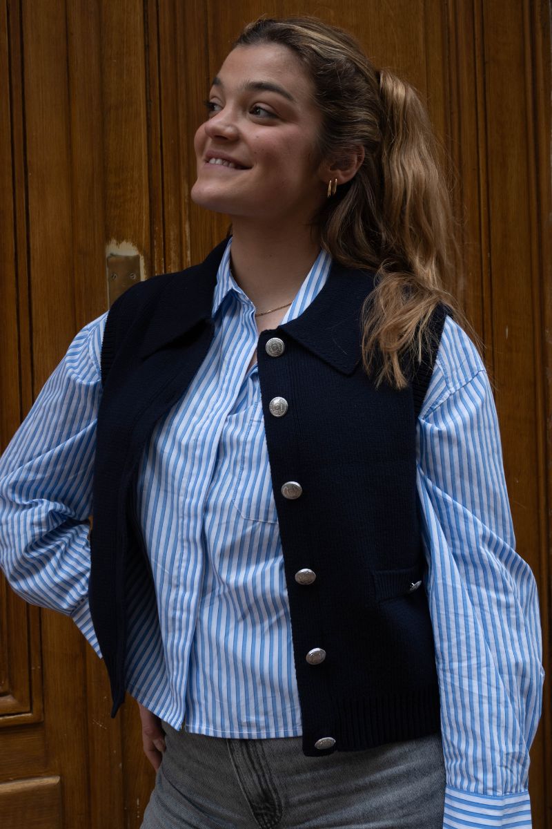 Gilet Visibella, couleur marine, marque Vila