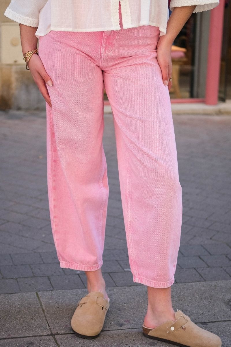 Jean Ihavena, couleur rose, marque Ichi