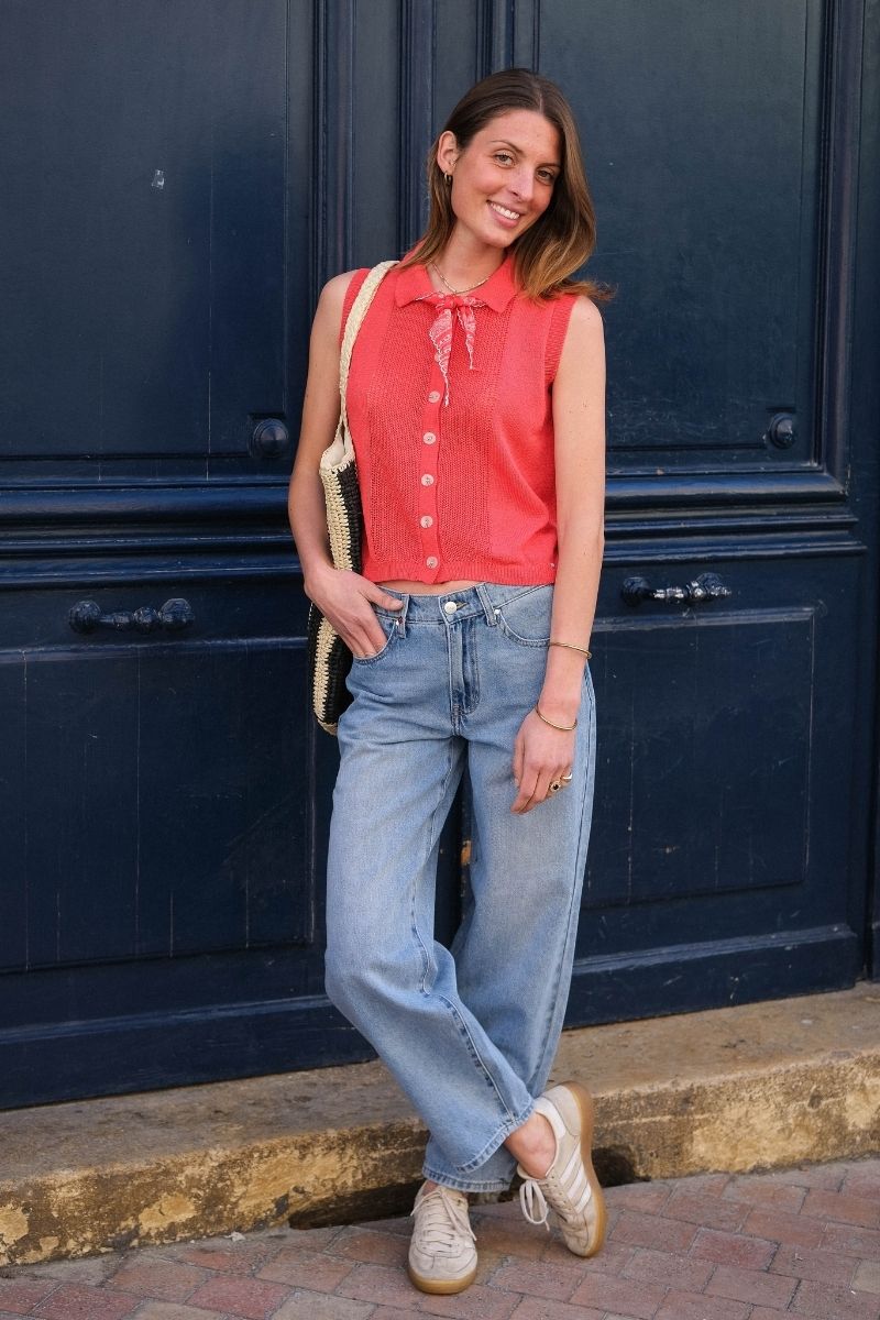 Jean Lena, couleur bleu, marque F.A.M