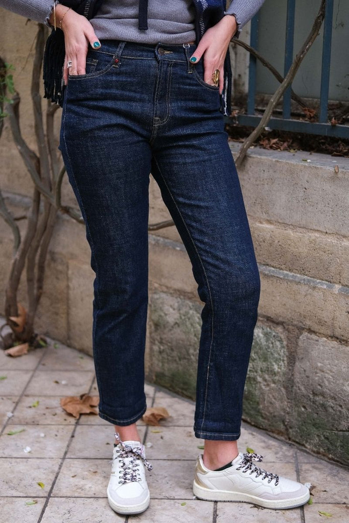 Jean Patricia, couleur bleu foncé, marque F.A.M