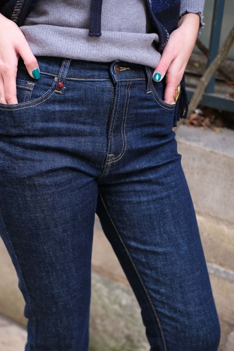 Jean Patricia, couleur bleu foncé, marque F.A.M
