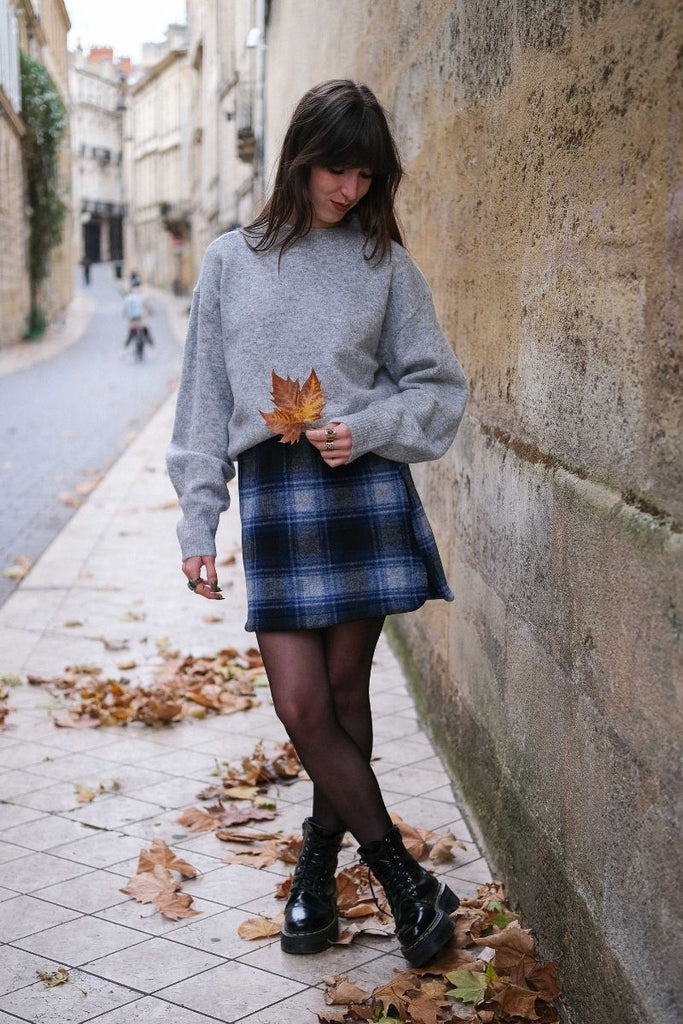 Jupe Ihwooly, couleur marine, marque Ichi