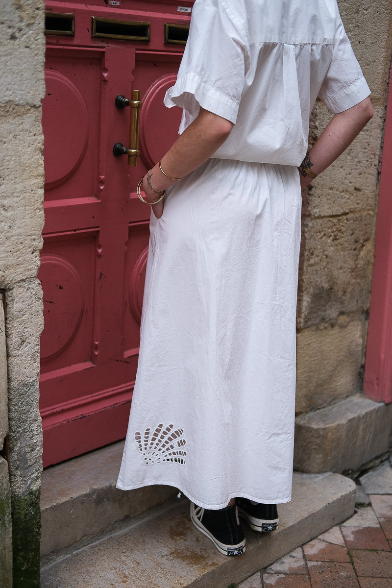 Jupe Vilayki, couleur blanc, marque Vila, taille élastique