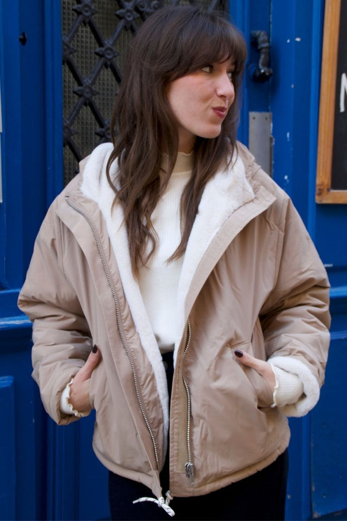 Manteau Guzmania, couleur beige, marque Laure + Max