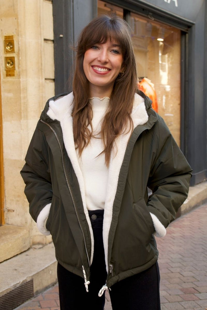 Manteau Guzmania, couleur kaki, marque Laure + Max