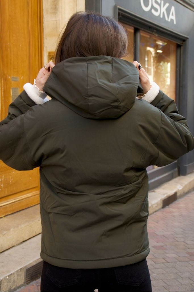 Manteau Guzmania, couleur kaki, marque Laure + Max