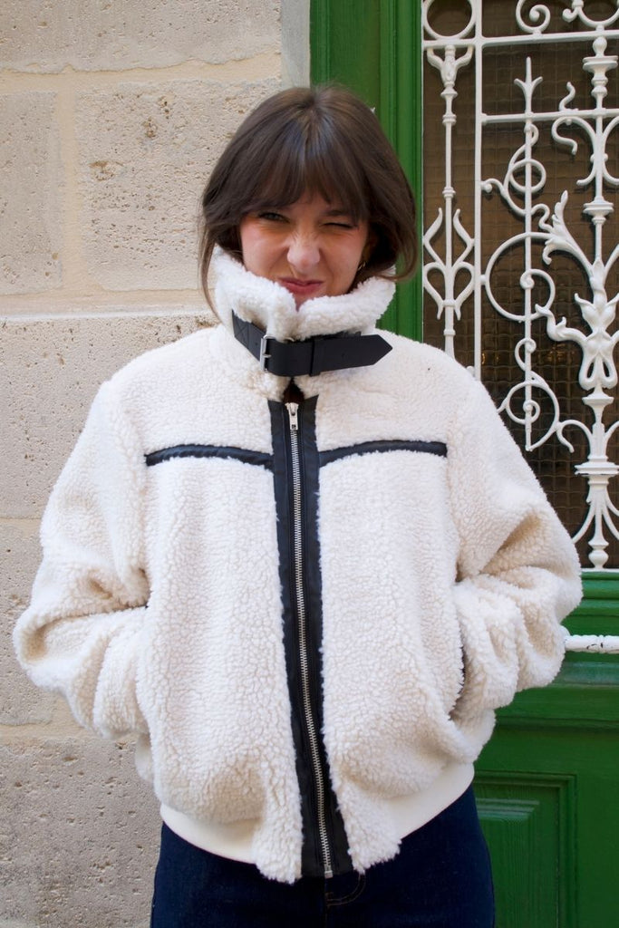 Manteau Vitedina, couleur ecru, marque Vila