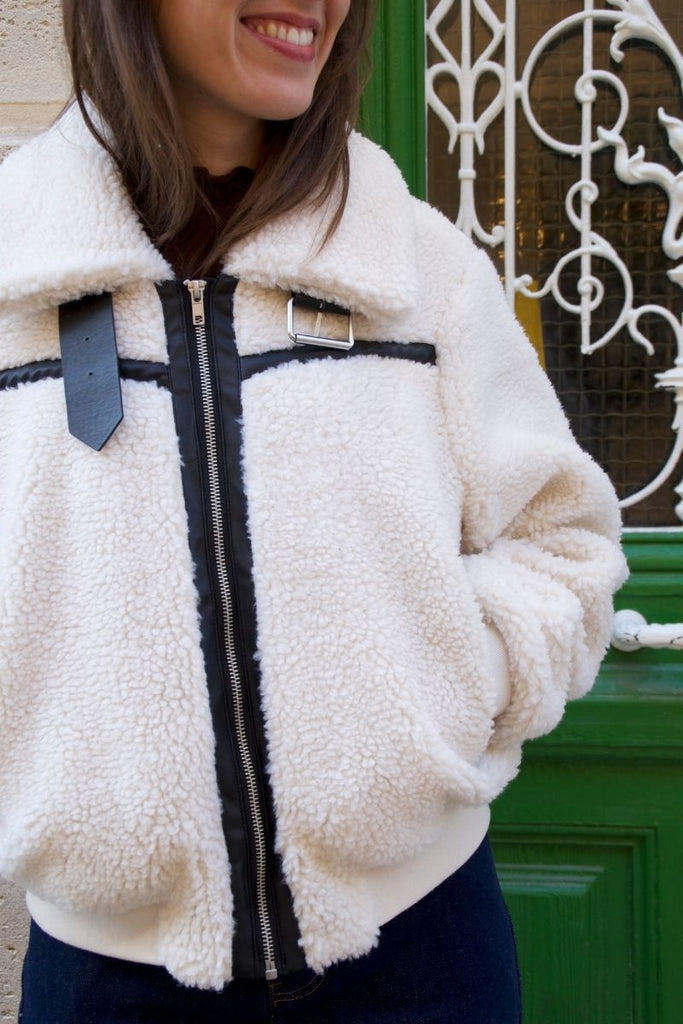 Manteau Vitedina, couleur ecru, marque Vila