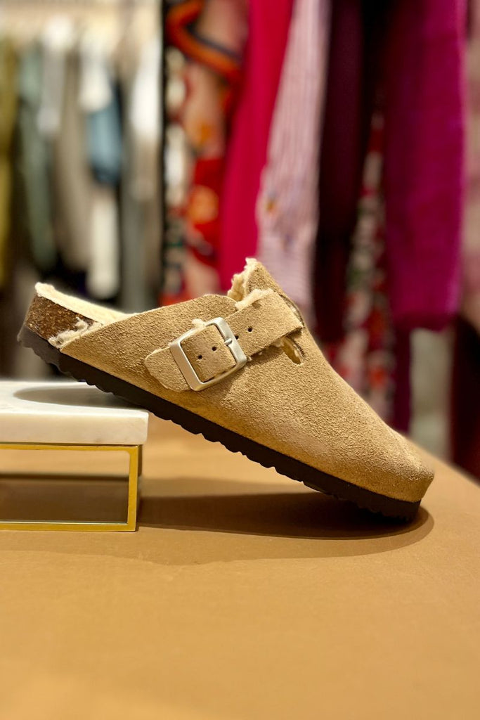 Mules Juliette, couleur taupe, marque An Other Step, matière extérieure cuir