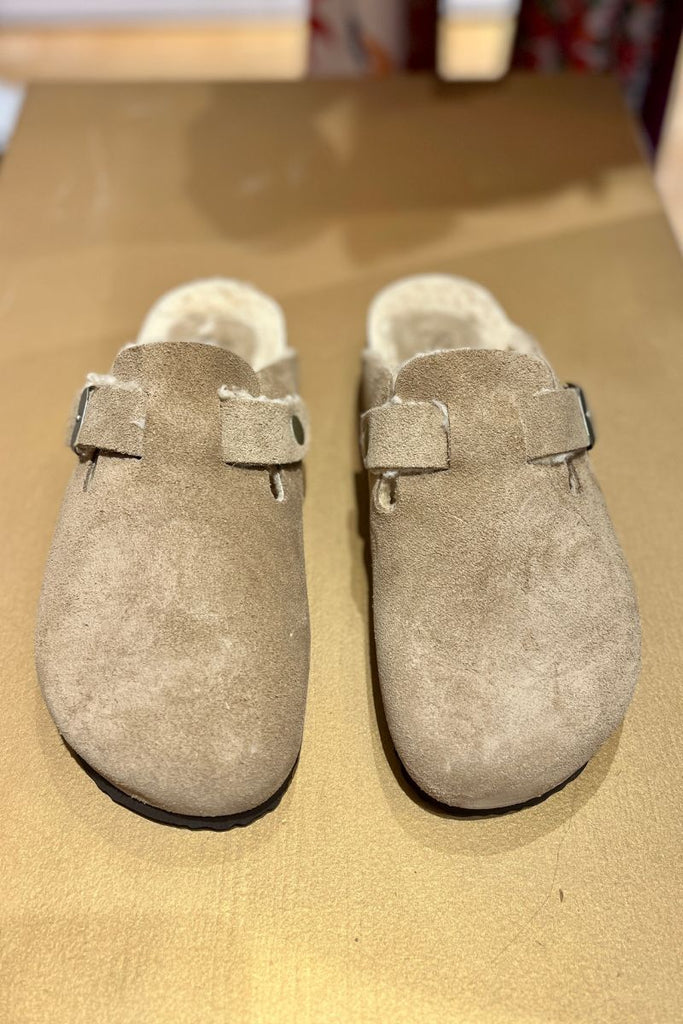 Mules Juliette, couleur taupe, marque An Other Step, matière extérieure cuir