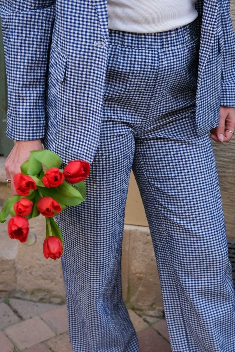 Pantalon Ihjilma, couleur bleu, marque Ichi