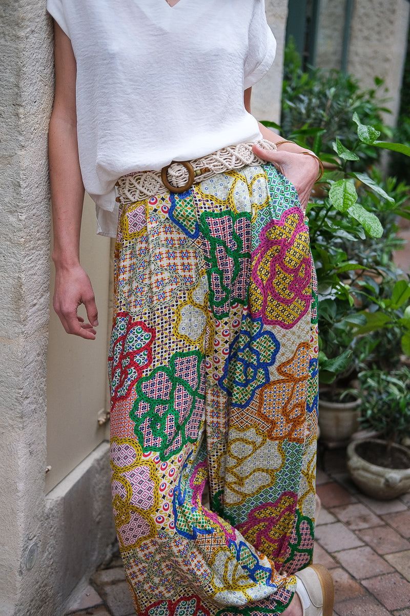 Pantalon Kira, couleur multicolore, marque Orfeo