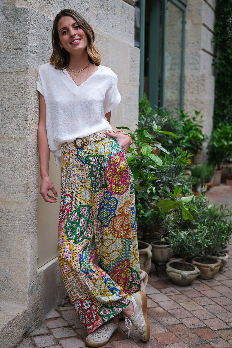 Pantalon Kira, couleur multicolore, marque Orfeo
