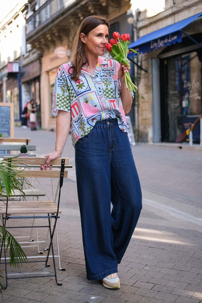 Pantalon Lusitania, couleur bleu foncé, marque Frnch