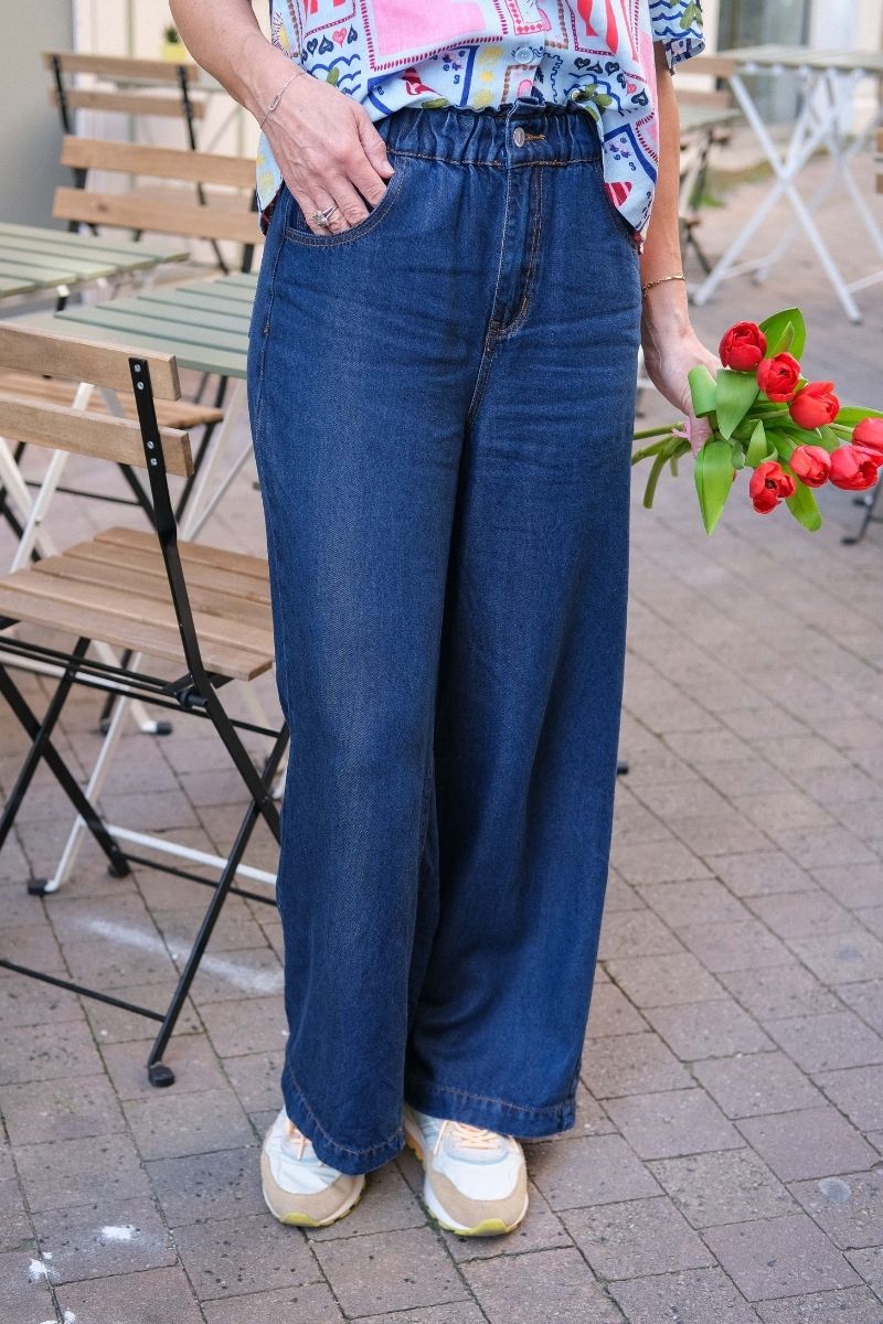 Pantalon Lusitania, couleur bleu foncé, marque Frnch
