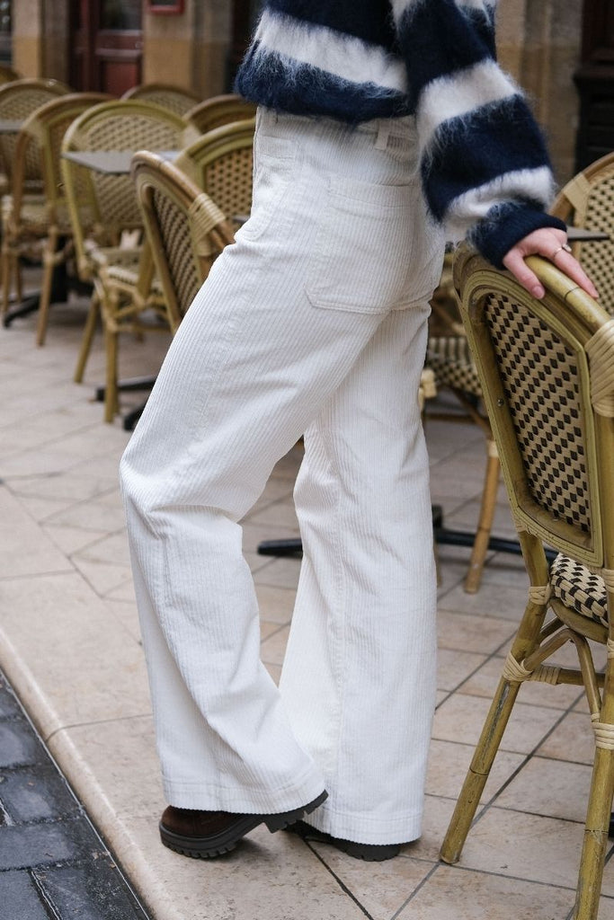 Pantalon Fauve, couleur écru, marque F.A.M