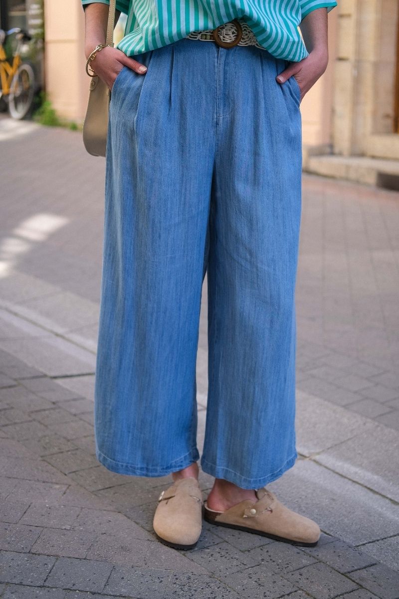 Pantalon Kira, couleur bleu, marque Orfeo