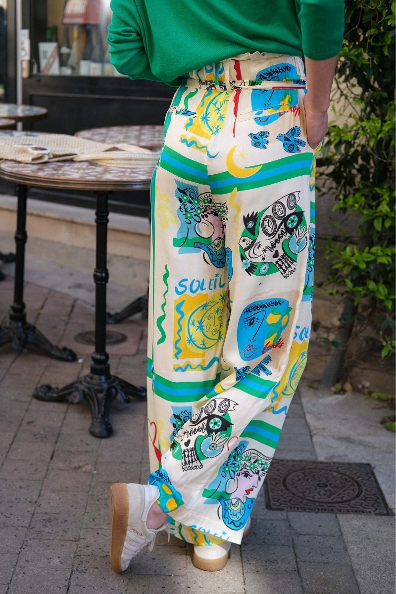 Pantalon Nami, couleur jaune, marque Orfeo