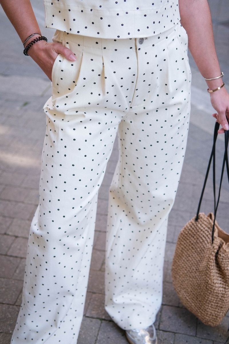 Pantalon Pavar, couleru écru, marque Laure + Max