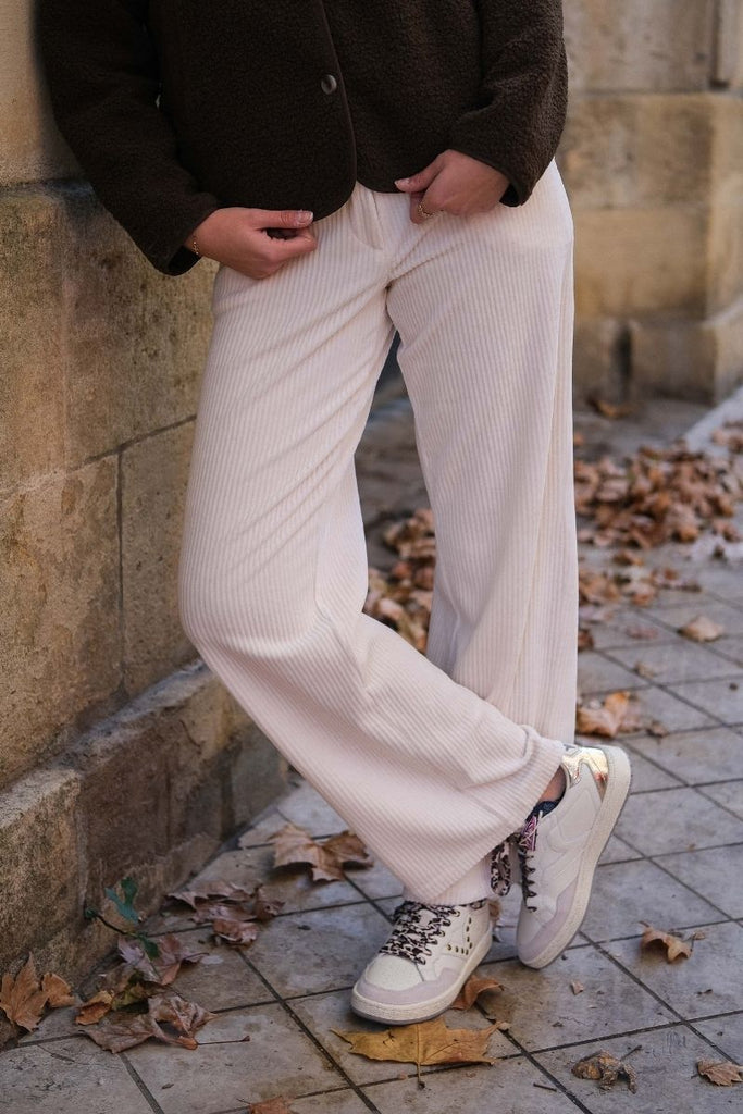 Pantalon Vikita, couleur écru, marque Vila