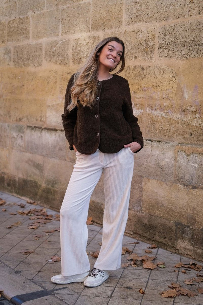 Pantalon Vikita, couleur écru, marque Vila