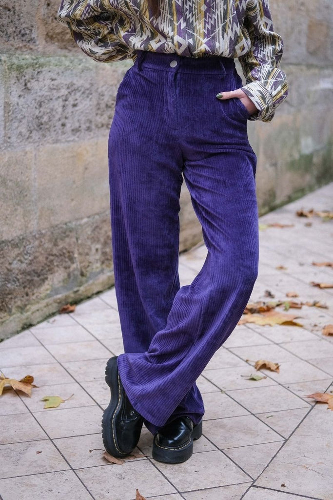 Pantalon Vikita, couleur violet, marque Vila