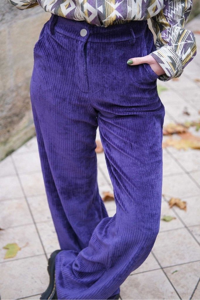 Pantalon Vikita, couleur violet, marque Vila