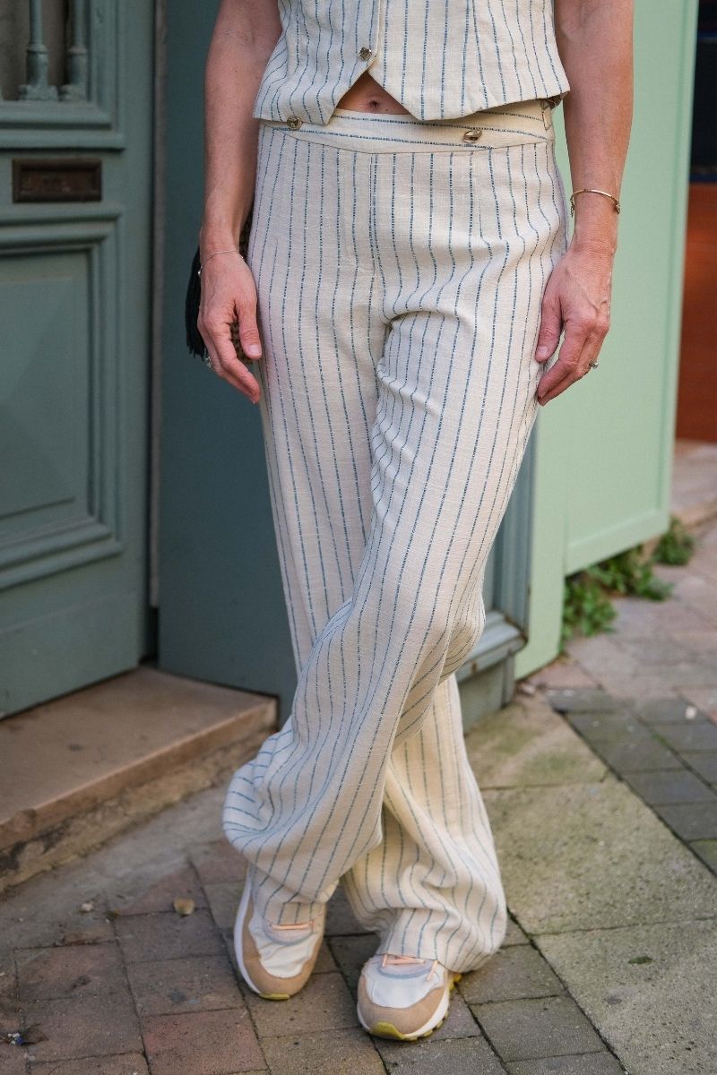 Pantalon Viliaya, couleur écru, marque Vila