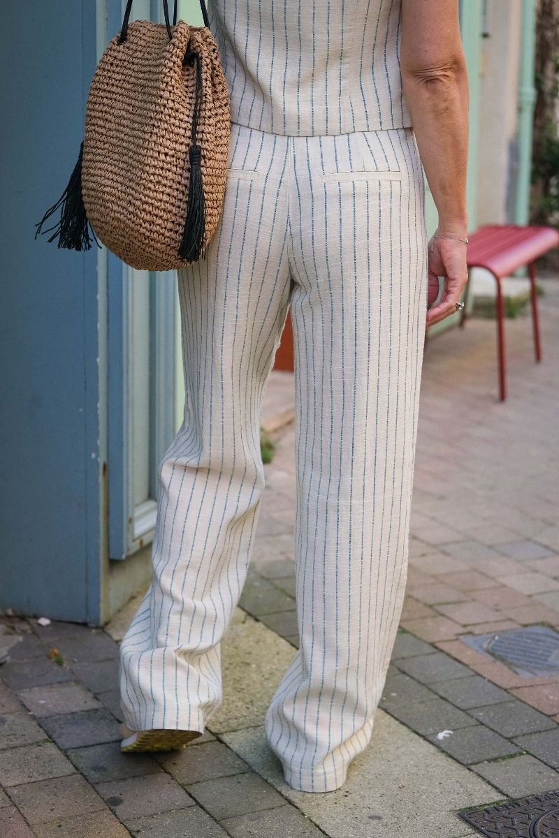 Pantalon Viliaya, couleur écru, marque Vila
