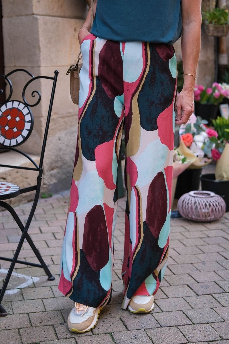 Pantalon Vilulu, couleur : multicolore, marque Vila