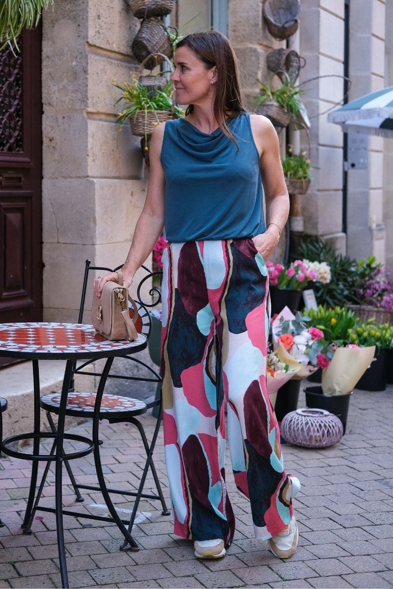 Pantalon Vilulu, couleur : multicolore, marque Vila