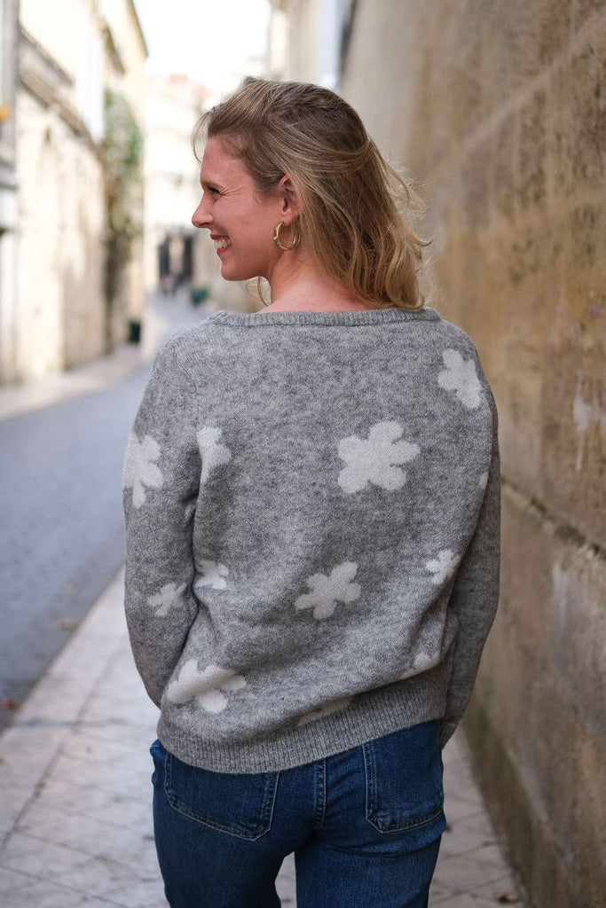 Pull Ihkamara, couleur gris, marque Ichi