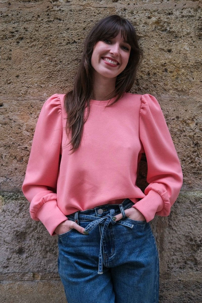 Pull Objandrea, couleur rose, marque Object