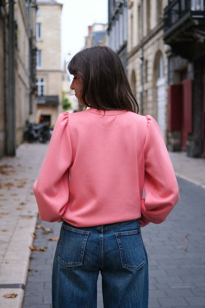 Pull Objandrea, couleur rose, marque Object