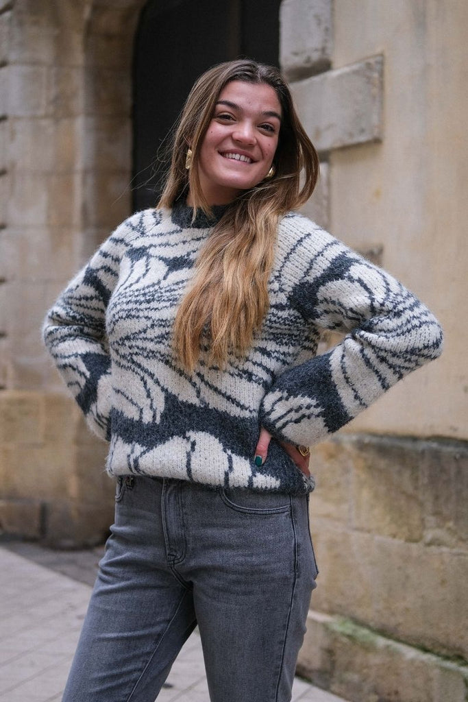 Pull Objjuline, couleur grise, marque Object