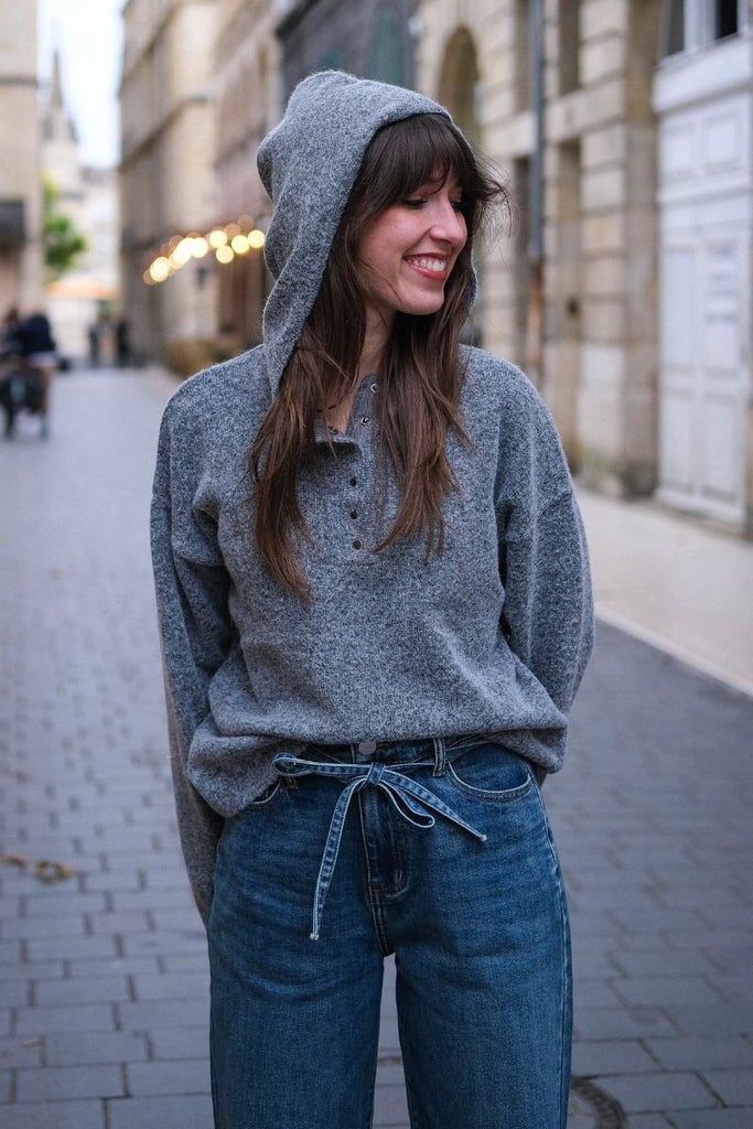 Pull Vicasti, couleur gris, marque Vila