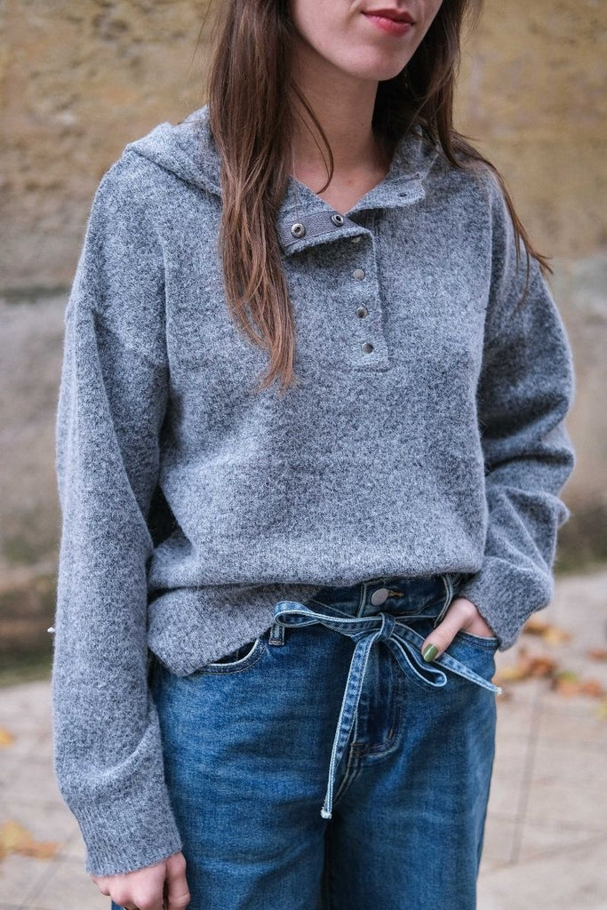 Pull Vicasti, couleur gris, marque Vila