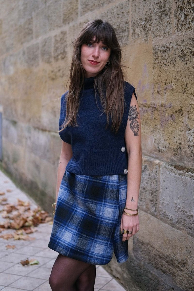 Pull Vilyla, couleur marine, marque Vila