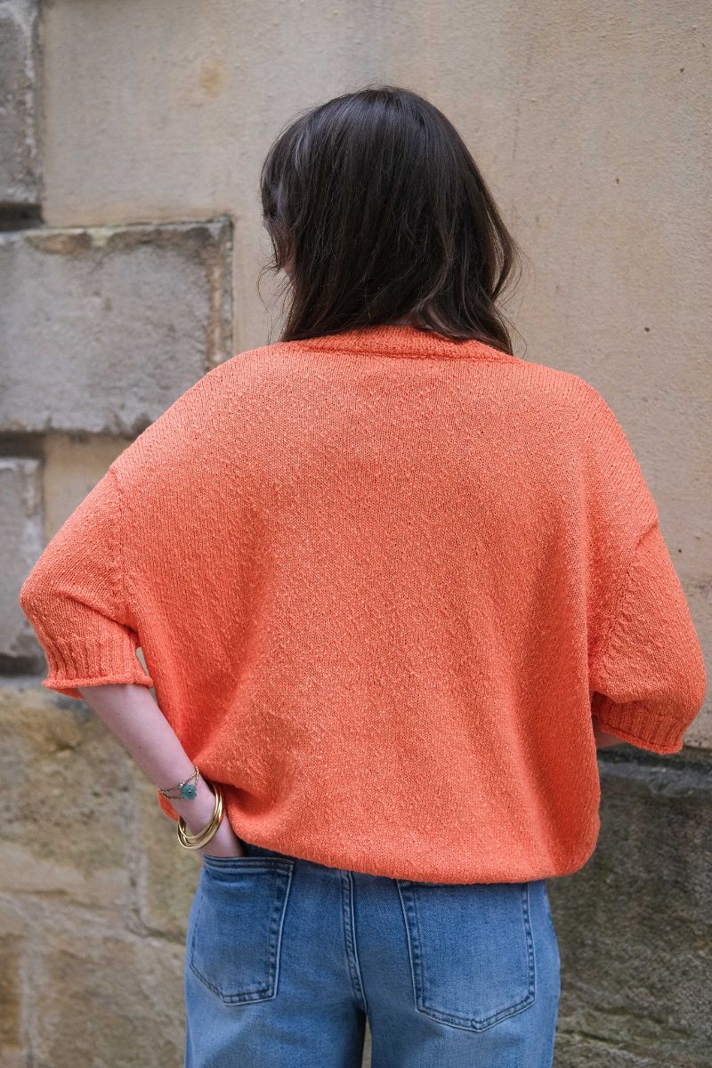 Pull Aliyah, couleur orange, marque Orfeo