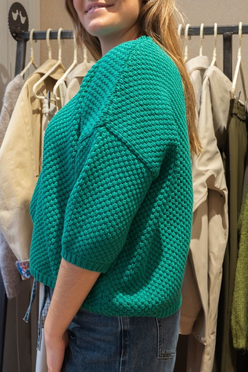 Pull Ben, couleur vert, marque Orfeo, col rond