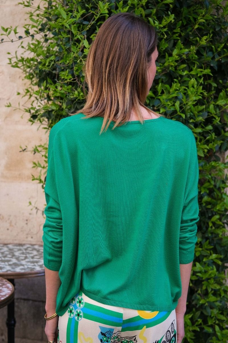 Pull Leila, couleur vert, marque Orfeo