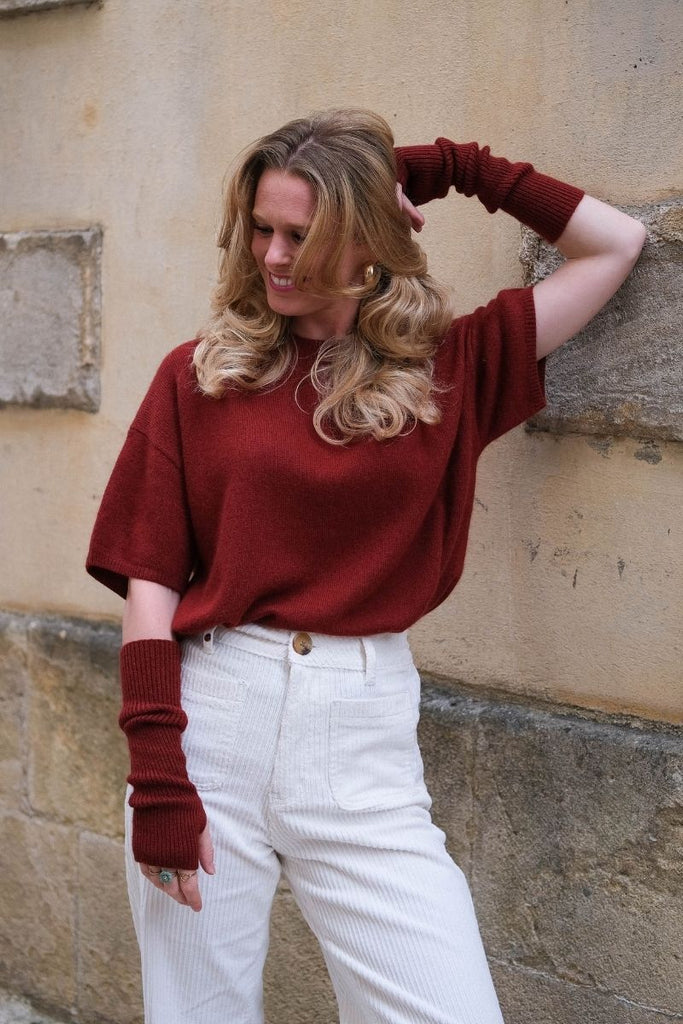 Pull Mina, couleur bordeaux, marque See U Soon