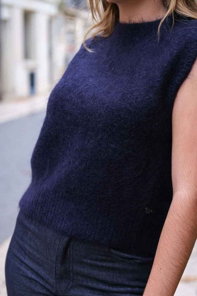 Pull Mirta, couleur marine, marque Orfeo