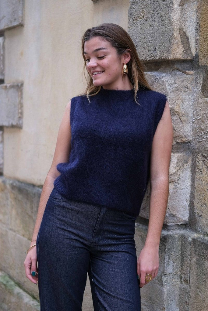 Pull Mirta, couleur marine, marque Orfeo